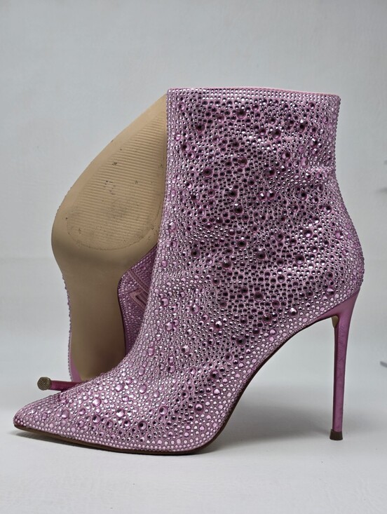 Steve Madden Shoes - Steve Madden Pink Valora Bootie Rhinestone Sparkle Heels Women's Size 8.5